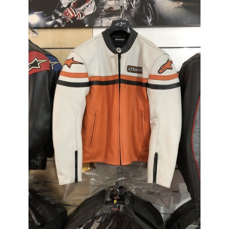 alpinestars STUNT racing LEATHER giacca in pelle colore BLU